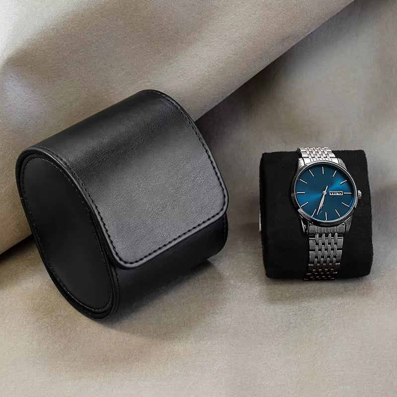 Watch Roll Travel Case - 3 Watch Storage and Organizer-Secure Storage with Innovative Removable Pillows & Solid Watch Organizer