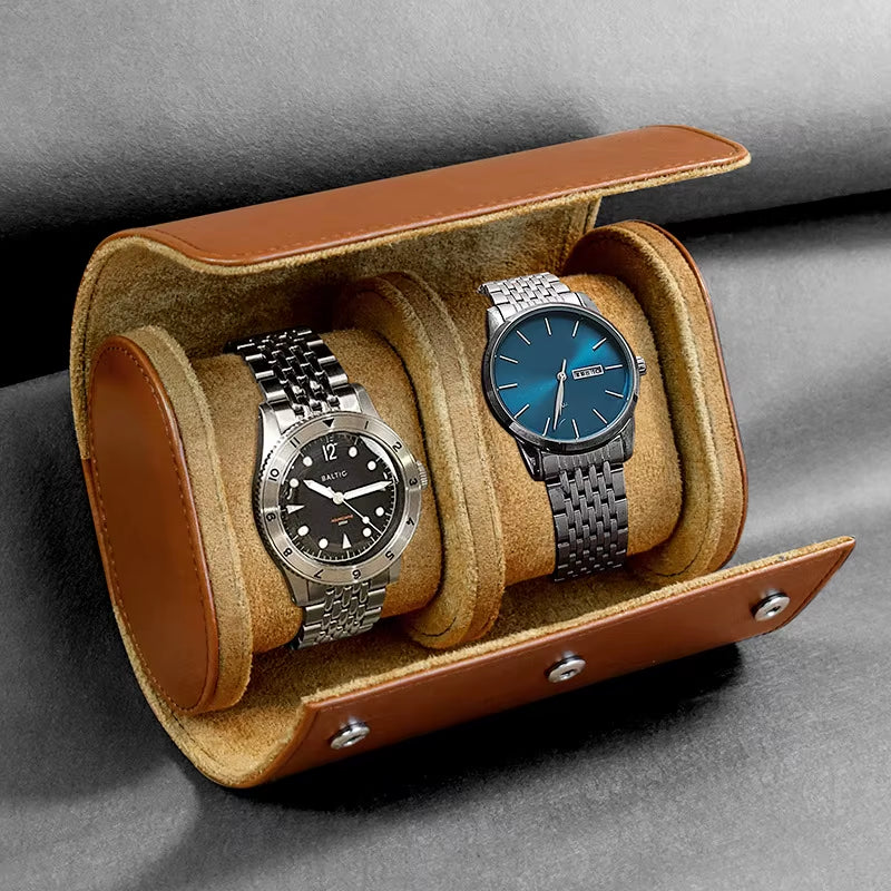 Watch Roll Travel Case - 3 Watch Storage and Organizer-Secure Storage with Innovative Removable Pillows & Solid Watch Organizer
