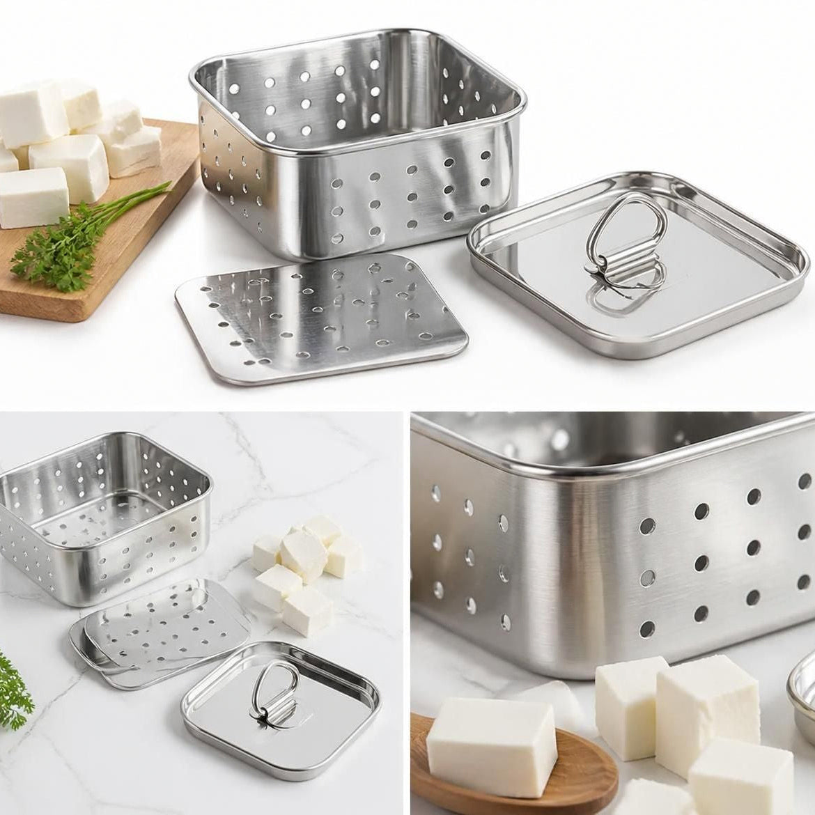 Stainless Steel Indian Paneer Press Mould (250 Ml, Small)