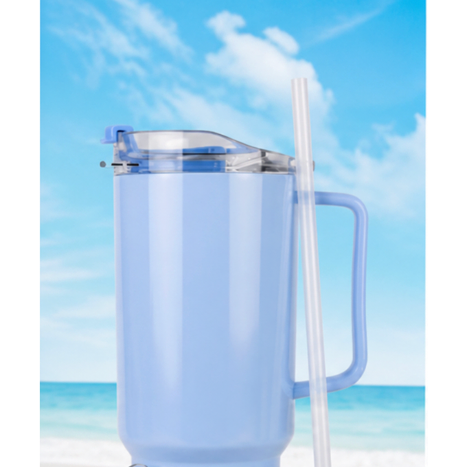 Tumbler (1800ml) with Handle & Straw