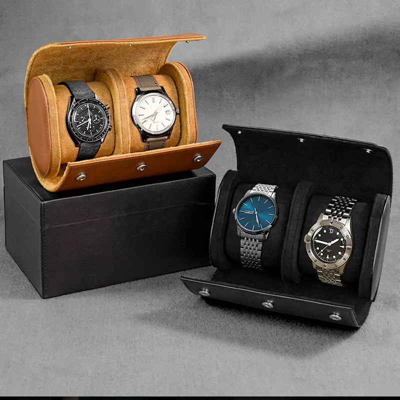 Watch Roll Travel Case - 3 Watch Storage and Organizer-Secure Storage with Innovative Removable Pillows & Solid Watch Organizer