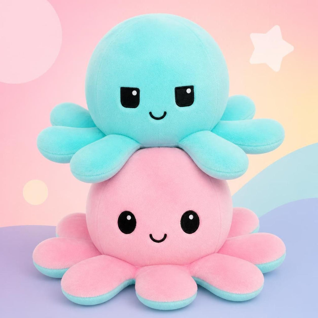 Cute Reversible Octopus (Soft Toy) (Pink & Blue)